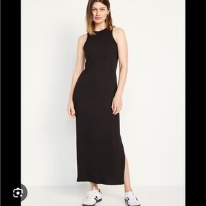 Old Navy Black Sleeveless Halter Sheath Maxi Dress